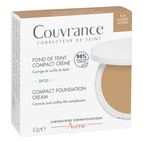 AVENE COUVRANCE SPF30 компактен фон-дьо-тен N 1.1 натурален 8,5g