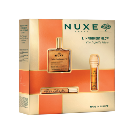 NUXE PROMO HUILE PRODIGIEUSE OR сухо масло 50ml+Reve de Miel Гланц 10ml + Рол-он 8ml