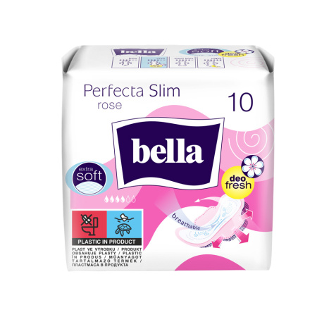BELLA PERFECTA ULTRA ROSE FRESH Cotton Sanitary Napkins x 10