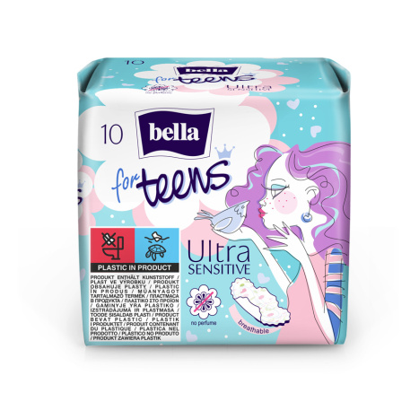 BELLA FOR TEENS SENSITIVE sanitary pads x 10