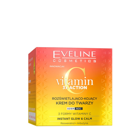 EVELINE EV1 VITAMIN C 3XACTION Озаряващ и успокояващ крем за  лице 50ml