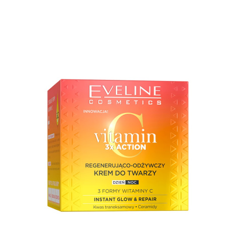 EVELINE EV1 VITAMIN C 3XACTION Регенериращ и подхранващ крем за  лице 50ml