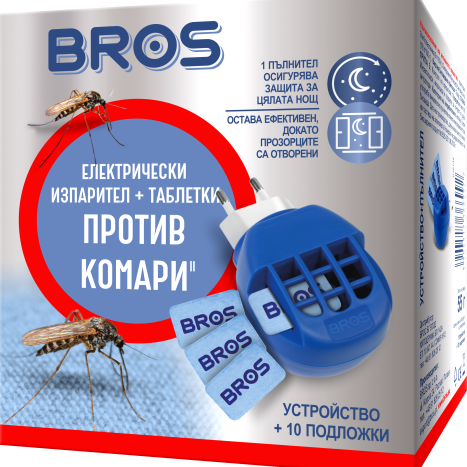 BROS electric vaporizer against mosquitoes+10 tab