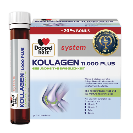 DOPPELHERZ SYSTEM Collagen 11.000 25ml x 36 fl + 20%