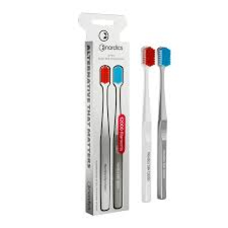 NORDICS SILK Premium toothbrush set ULTRA SOFT 12000 x 2