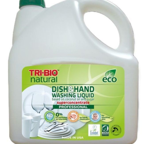 TRI-BIO Натурален еко течен препарат за миене на съдове, 2.84l