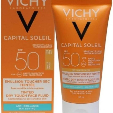 VICHY CAPITAL SOLEIL DRY TOUCH SPF50+ mattifying face fluid tinted 50ml