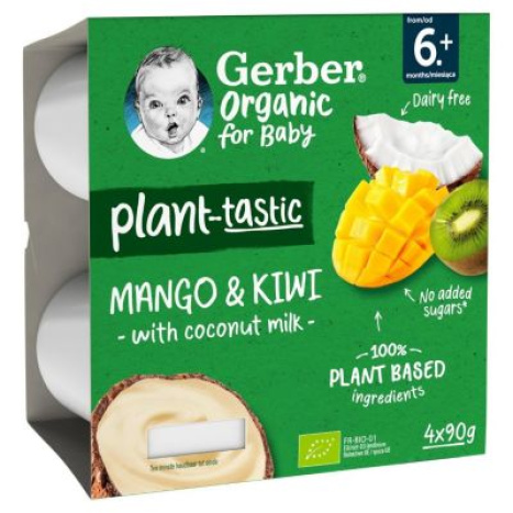 NESTLE GERBER ORGANIC puree Mango Kiwi Kosos 4 x 90g
