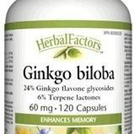 NATURAL FACTORS GINKGO BILOBA 60mg x 120 caps