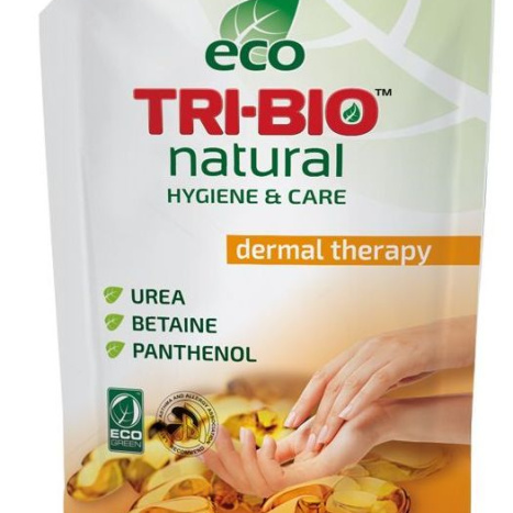 TRI-BIO Dermal therapy natural liquid soap, plastic bottle, 480ml