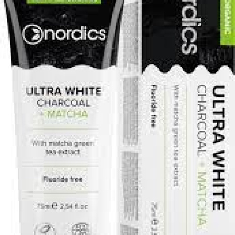 NORDICS ULTRA WHITE Organic certified toothpaste with activated carbon and matcha 75ml