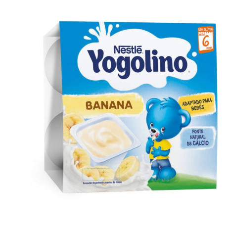 NESTLE YOGOLINO Млечен десерт Банан Йоголино 6м+ 100g x 4
