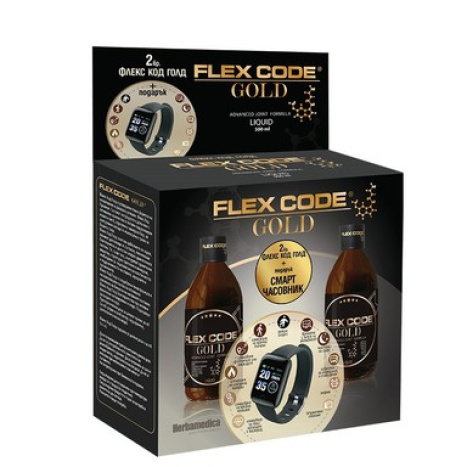 HERBAMEDICA PROMO FLEX CODE GOLD syrup for joint diseases 500ml x 2 + smart watch