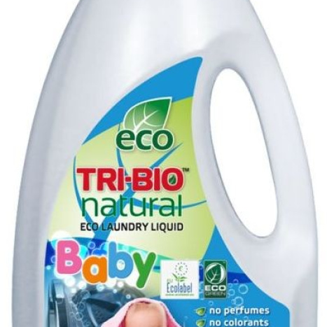 TRI-BIO Натурален еко течен перилен препарат Baby, пластмасова бутилка,940ml