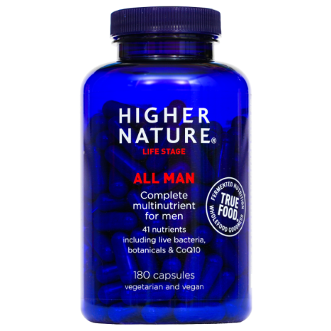 HIGHER NATURE ALL MAN multivitamins for men x 180 caps