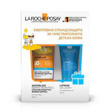 LA ROCHE-POSAY PROMO ANTHELIOSDERMO-PEDIATRICS KIDS face and body milk SPF50+ 250ml + LIPIKAR LAVANT shower gel 100ml
