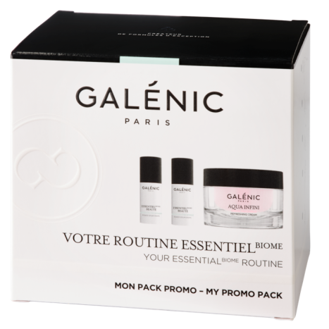 GALENIC PROMO ESSENTIEL BIOME BEAUTE intensive serum drops 2 x 9ml + AQUA INFINI refreshing cream 50ml