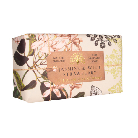ENGLISH SOAP COMPANY Jasmine and Wild Strawberry Jubilee Soap. 200g 5284