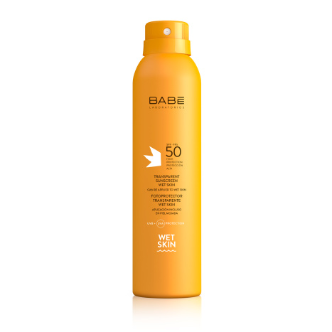 BABE sunscreen spray SPF50+ transparent for wet skin 200ml
