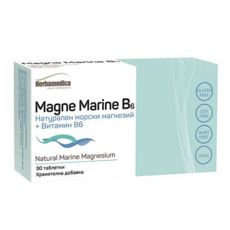 HERBAMEDICA MAGNE MARINE натурален магнезий + B6 758mg x 30 tabl