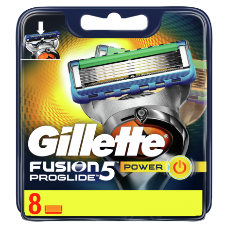 GILLETTE FUSION PROGLIDE POWER blades 8 pcs