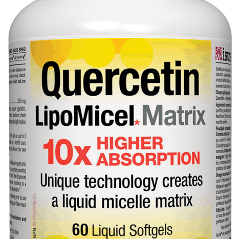 NATURAL FACTORS QUERCETIN LipoMicel Matrix x 60 Liquid Softgels