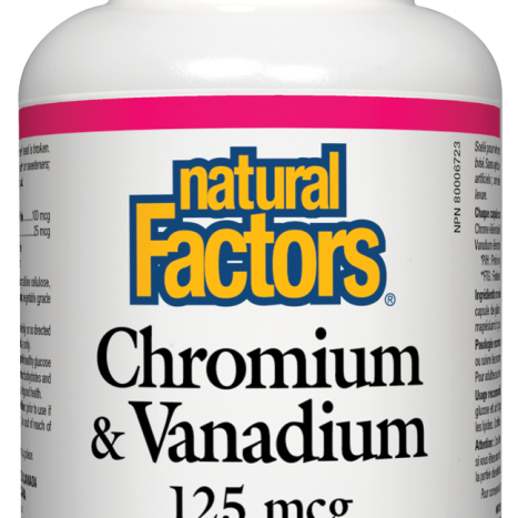 NATURAL FACTORS CHROMIUM & VANADIUM Chromium and Vanadium x 90 caps