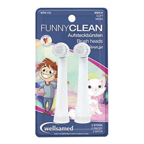 WELLSAMED FUNNY CLEAN electric toothbrush head for boy 5+