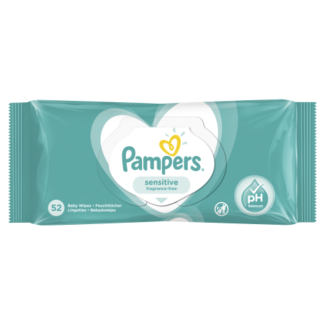 PAMPERS Wipes Sensitive x 52