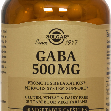 SOLGAR GABA Gamma-aminobutyric acid 500mg x 50 caps