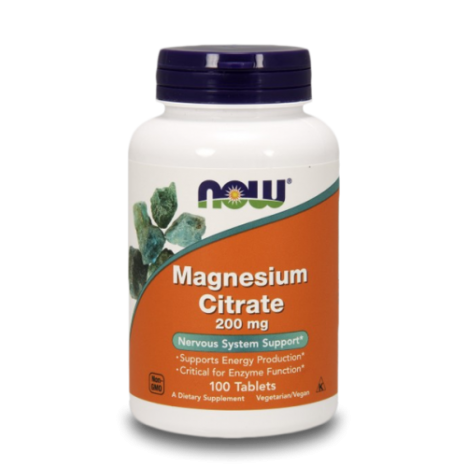 NOW MAGNESIUM CITRATE magnesium citrate 200mg x 100tabl