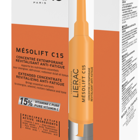 LIERAC MESOLIFT C15 REVITA концентрат за тонизиране и блясък 2x15ml