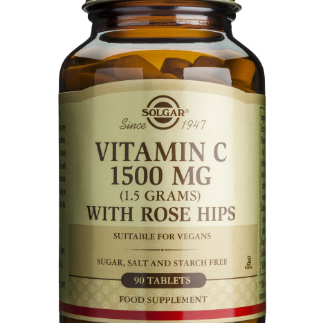 SOLGAR VITAMIN C WITH ROSE HIPS C Vitamin C with rose hip 1500mg x 90 tabl