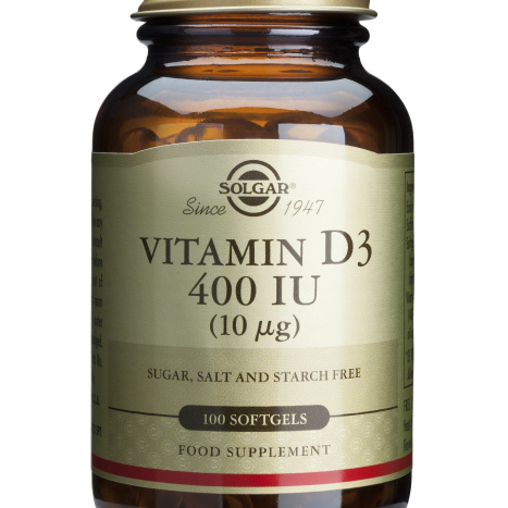 SOLGAR VITAMIN D3 Cholecalciferol Vitamin D-3 400IU x 100 caps