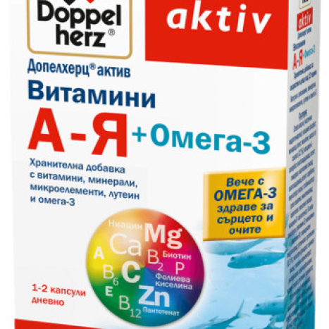 DOPPELHERZ AKTIV Vitamins A-Z + Omega 3 x 30 tabl