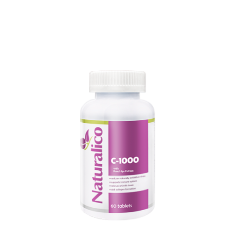 NATURALICO C-1000 WITH ROSE HIPS Vitamin C with rose hip extract x 60 tabl