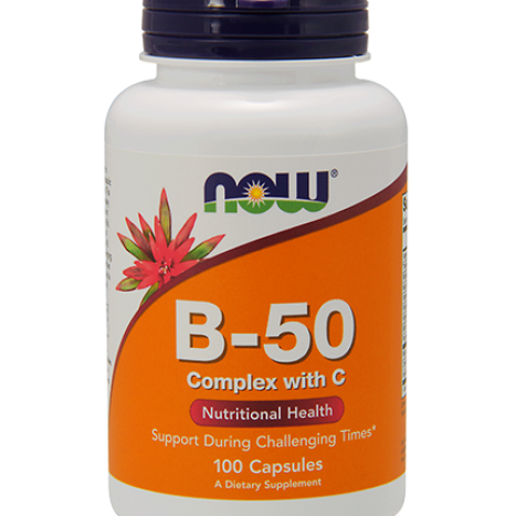 NOW VITAMIN B-50 COMPLEX vitamin B complex x 100 caps