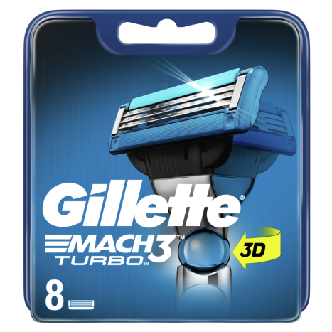 GILLETTE Mach 3 Turbo pack of 8 blades