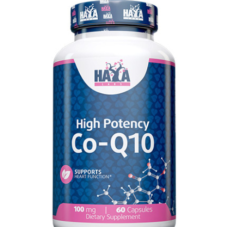 HAYA LABS HIGH POTENCY CO-Q10 for a healthy heart 100mg x 60 caps