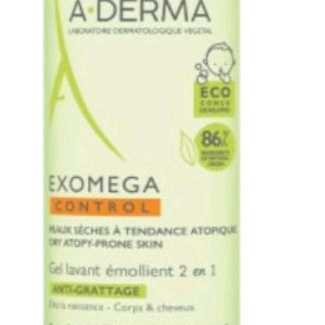 A-DERMA EXOMEGA CONTROL emollient cleansing gel 2in1 500ml