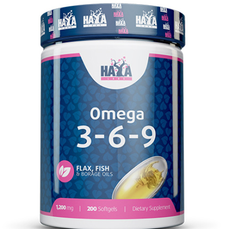 HAYA LABS OMEGA 3-6-9 Omega fatty acids x 200 caps