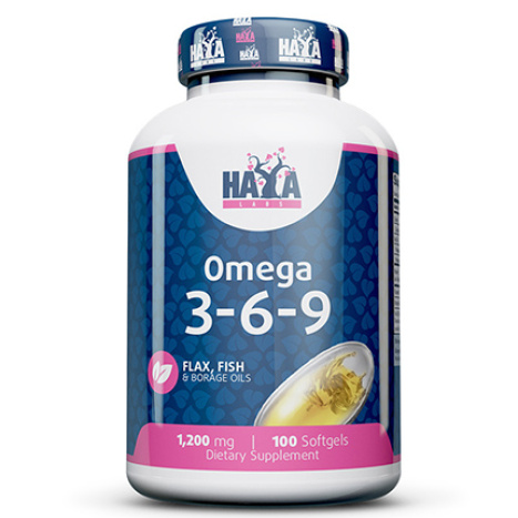 HAYA LABS OMEGA 3-6-9 Omega fatty acids x 100 caps