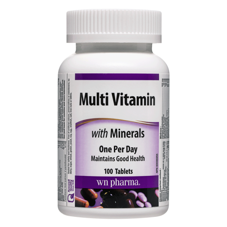 WEBBER NATURALS MULTIVITAMINS WITH MINERALS Multivitamins and Minerals x 100 tabl