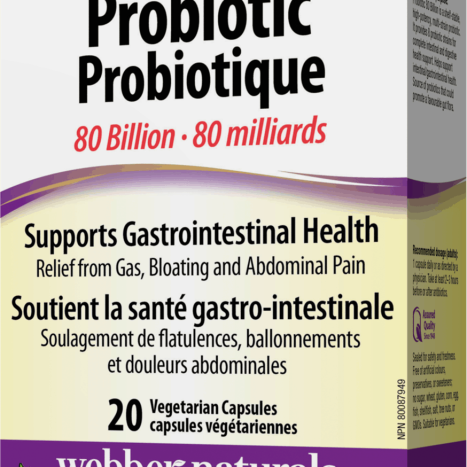 WEBBER NATURALS PROBIOTIC 80 BILLION 80 billion active probiotics x 20 caps