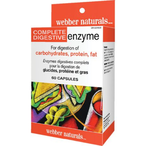 WEBBER NATURALS COMPLETE DIGESTIVE Digestive enzymes x 60 caps
