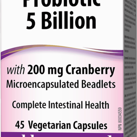 WEBBER NATURALS WOMEN`S HEALTH PROBIOTIC 5BILION Probiotic for women 5 strains + Cranberry x 45 caps