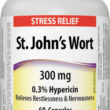 WEBBER NATURALS ST.JOHN`S WORT St. John's wort to reduce anxiety 300mg x 60 caps