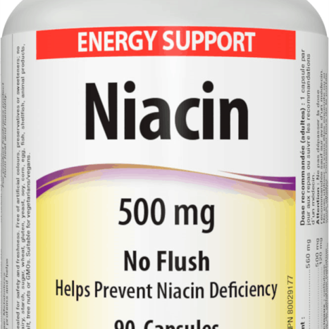 WEBBER NATURALS NIACIN 500mg Niacin x 90 caps