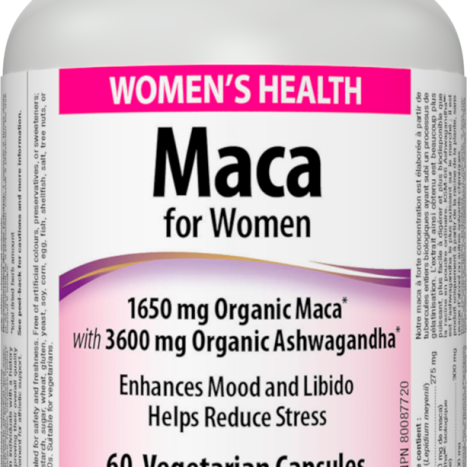 WEBBER NATURALS MACA FOR WOMEN increases female libido and energy x 60 caps