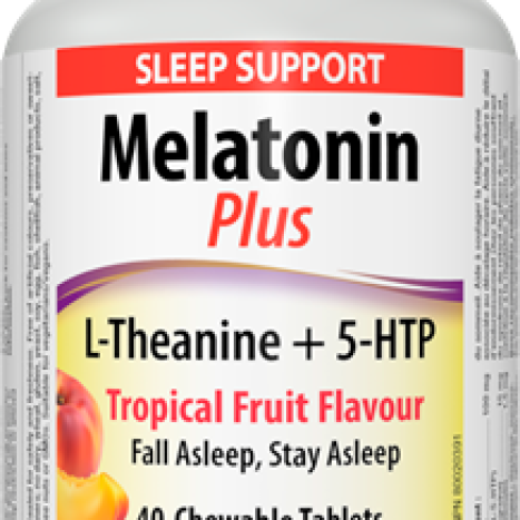 WEBBER NATURALS MELATONIN PLUS L-Theanine + 5-HTP за добър и здравосовен сън x 40 tabl